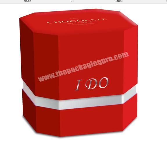 Solid color chocolate presentation box paper wedding candy Favor box