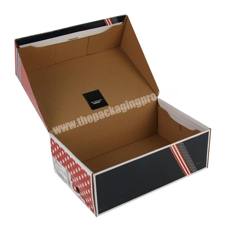 Sonpha Custom Logo Foldable Corrugated Paper Shoe Box Carton With Handle