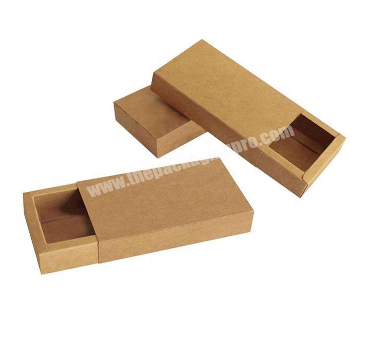 Spot drawer paper packaging boxes custom printed gift box sliding kraft paper box