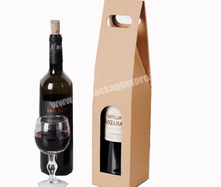 Spot red wine carton wine packaging box single only double red wine kraft corrugated paper box wholesale customization