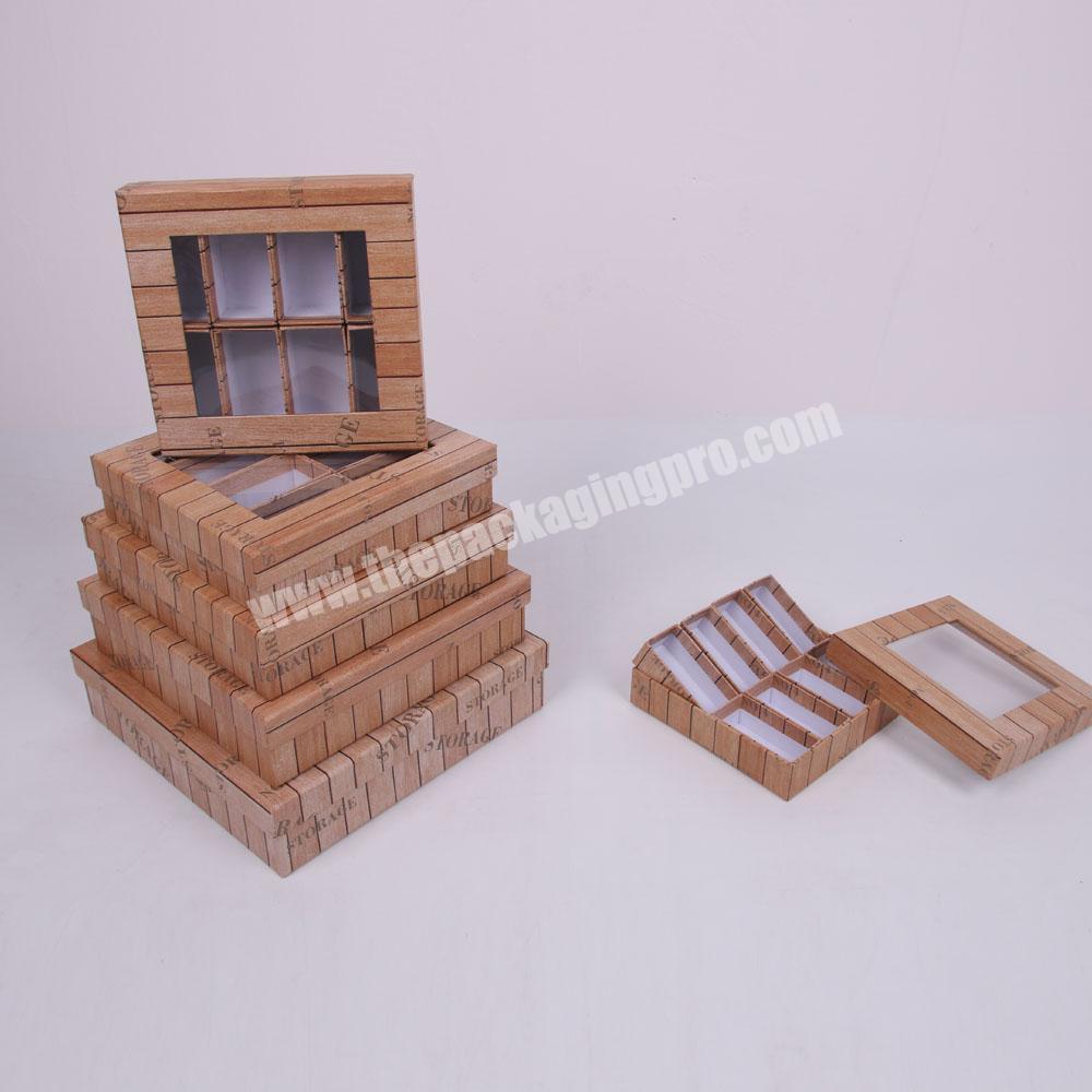 Square Cardboard Boxes With Transparent Window And Divider  For Jewelry