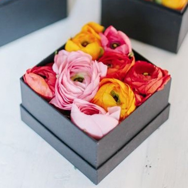 Small COLORFUL SQUARE CUBE FLOWER BOX