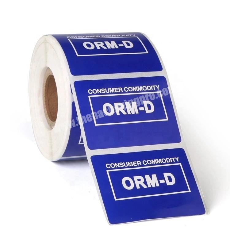 Square Ground Orm-D Shipping Labels for Limited Quantities Stickers Labels Roll