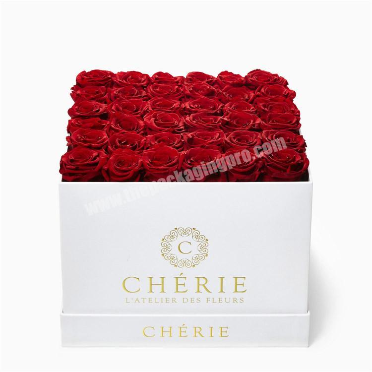 square luxury flower gift box roses