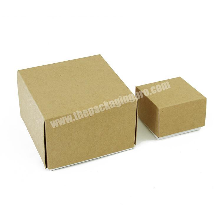 Square Recycled Handmade Small Brown Kraft Paper Box