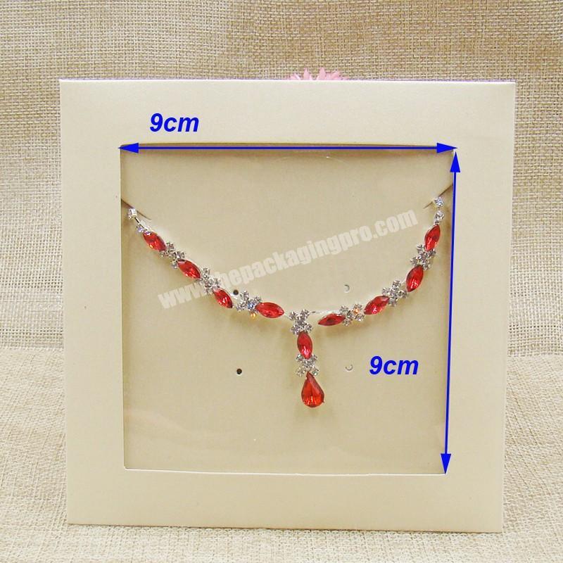 Square shape necklace packaging paper jewellery box