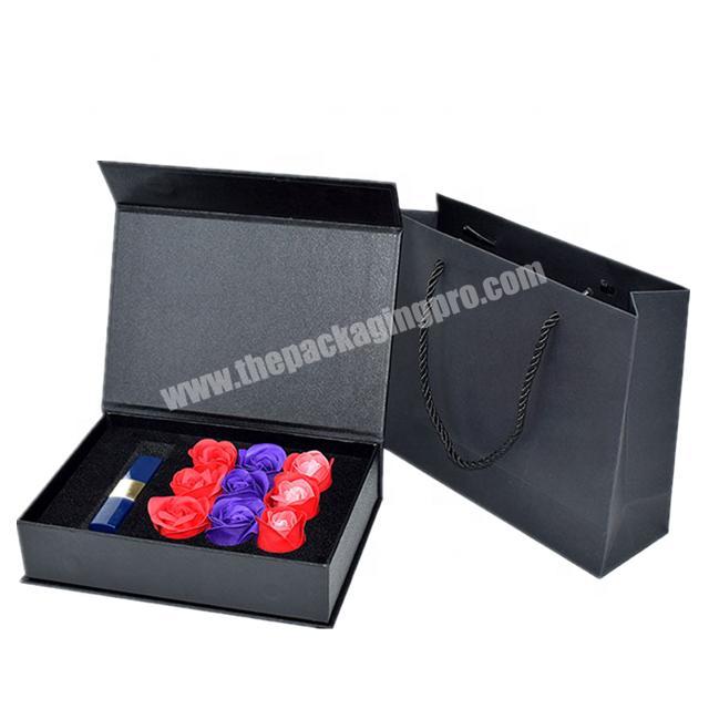 square shape packaging black magnetic luxury gift candy chocolate boxes