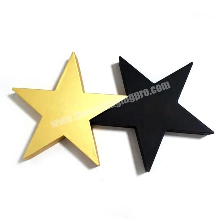 Star shape chocolate paper box with logo and text printing