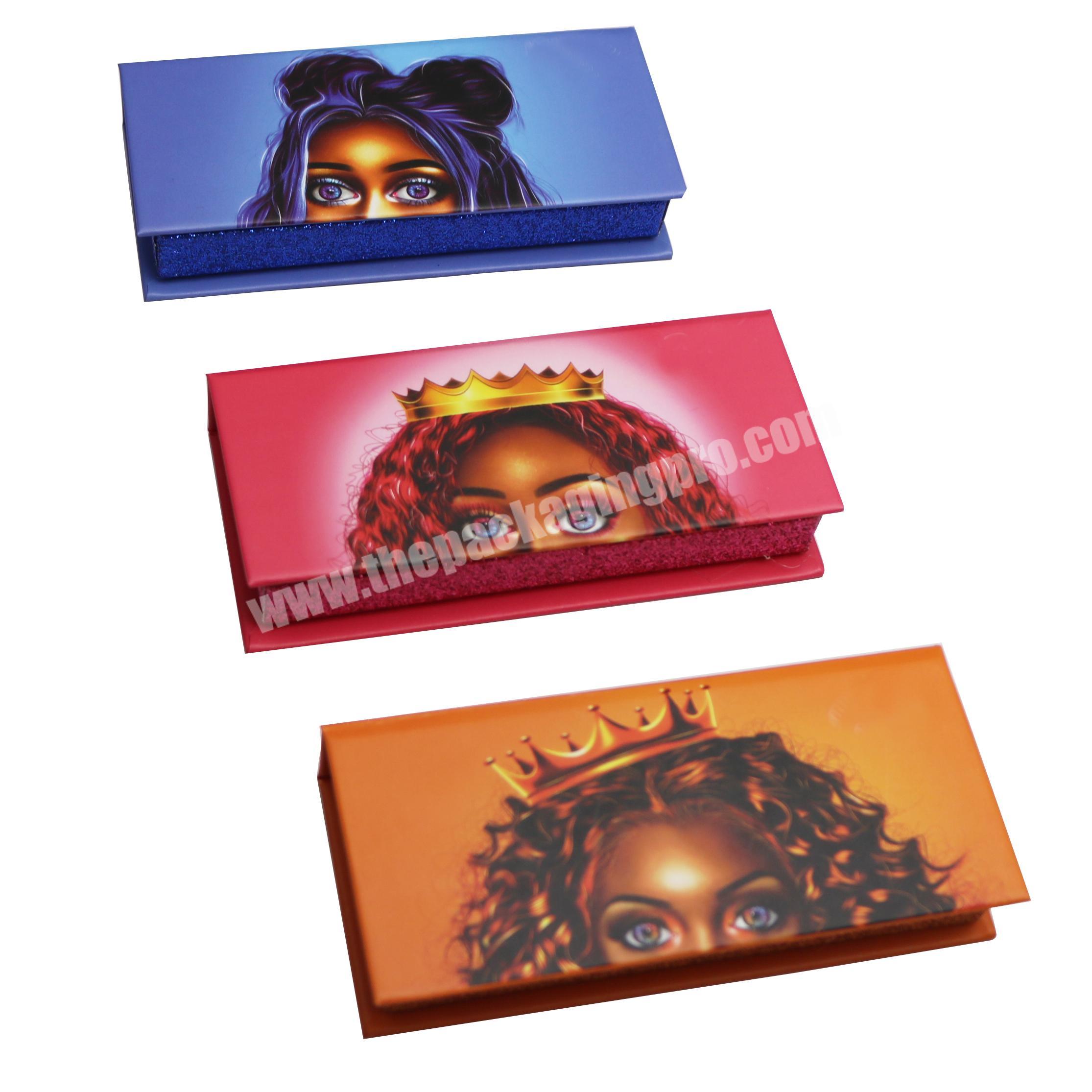 Storage Boxes Makeup Book Shaped Eye Lash Foldable Paper Boxes Wholesale Eyelash Packaging Box