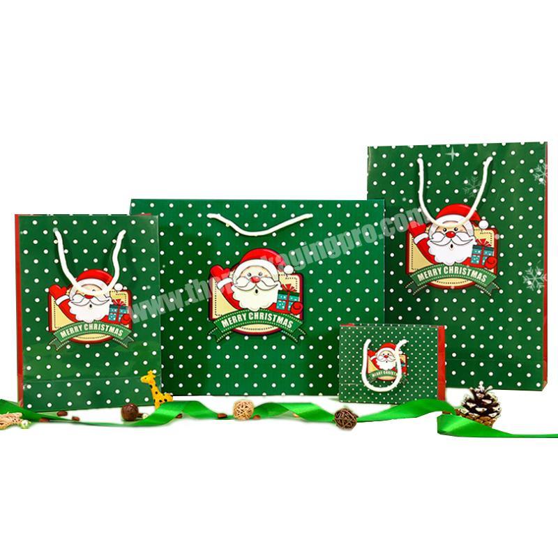 Striped White Kraft Paper Gift Candy Cake paper Bag With Recyclable Handle