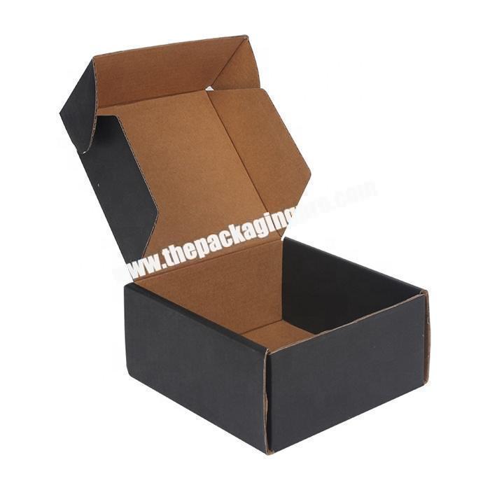 Strong black cardboard corrugated paper mailer packaging box