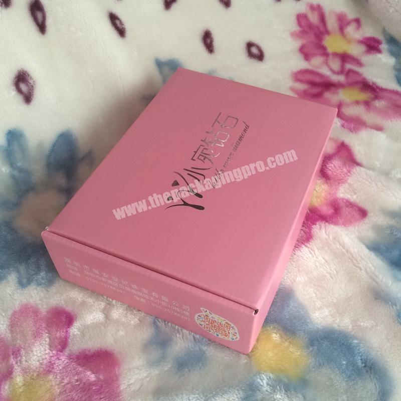 Strong material pink jewelry custimzed corrugated shipping box