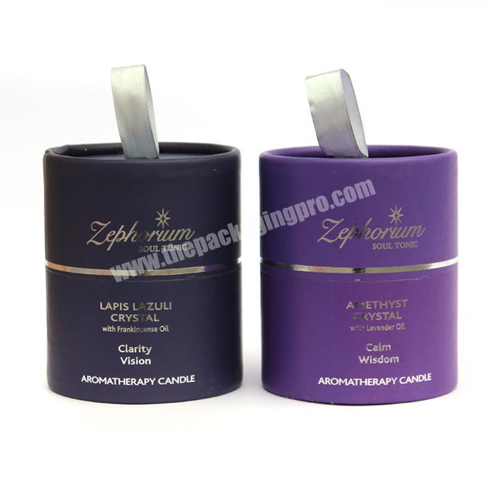 Strong paper cylinder box logo printed paper box candle paper tube packaging