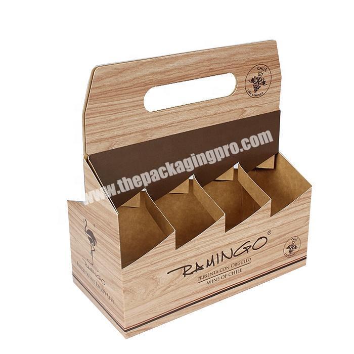 Strong quality corrugated paper box six bottle pack box from shanghai