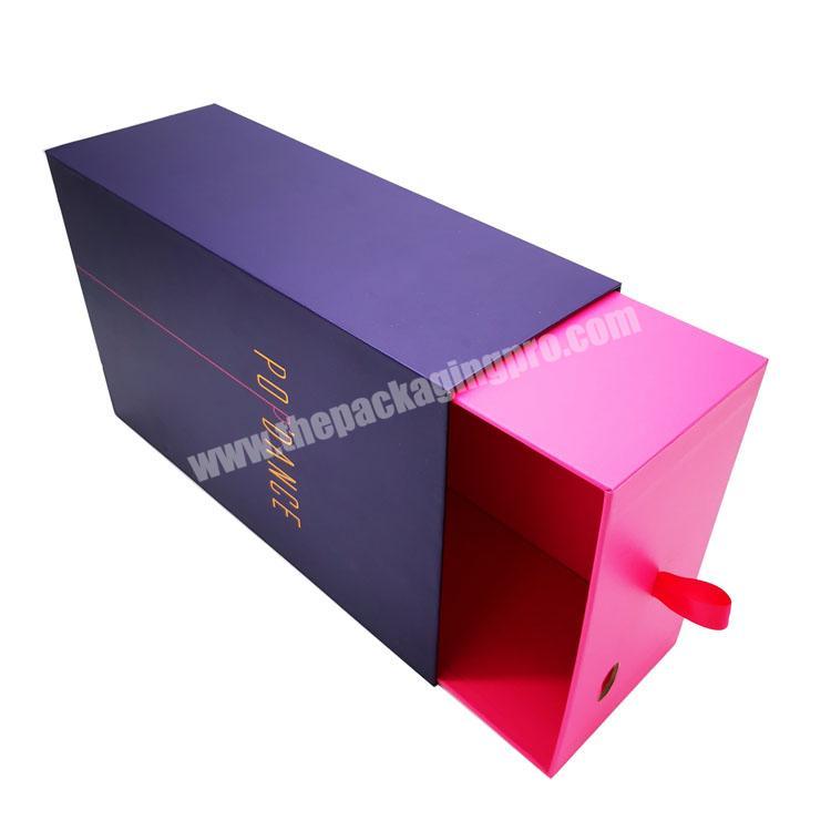Superior Quality pull out cardboard drawer gift box hair extension box china manufacturers