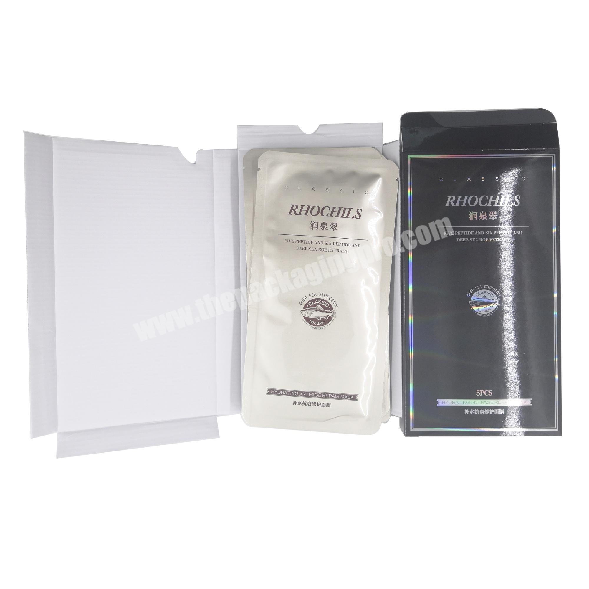 Supplier custom luxury folding personal care sleep face facial mask packaging gift box on sale