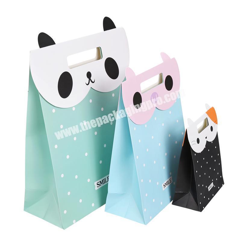 Supply Small Fresh Multi Capacity Colored Pattern Gift Tote Packaging Paper Bag