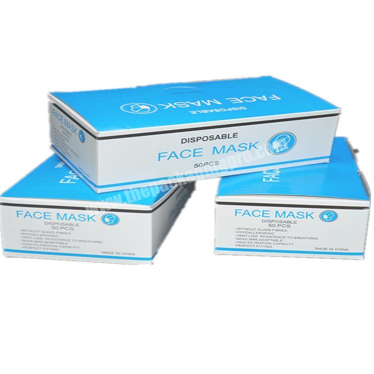 surgical face mask box 50pcs disposable customizable face mask boxes