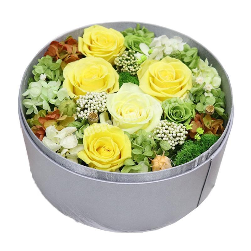 Surprise Transparent Personalized Luxury Plant Mickey Mouse I Love You Custom Round Cylinder Paper Gift Velvet Flower Box
