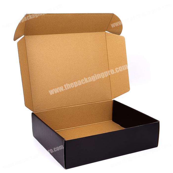 Tea Coffee Mug Cardboard Shipping Packaging Small Matte Black Colored Corrugated Mailing Boxes with custom logo printing