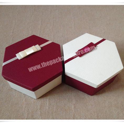 tie set folding hexagon paper gift box  jewelry