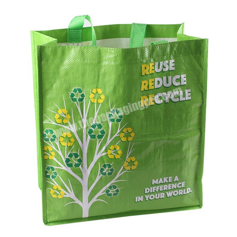 Top quality 120gsm eco friendly  laminated reusable PP woven shopping bags