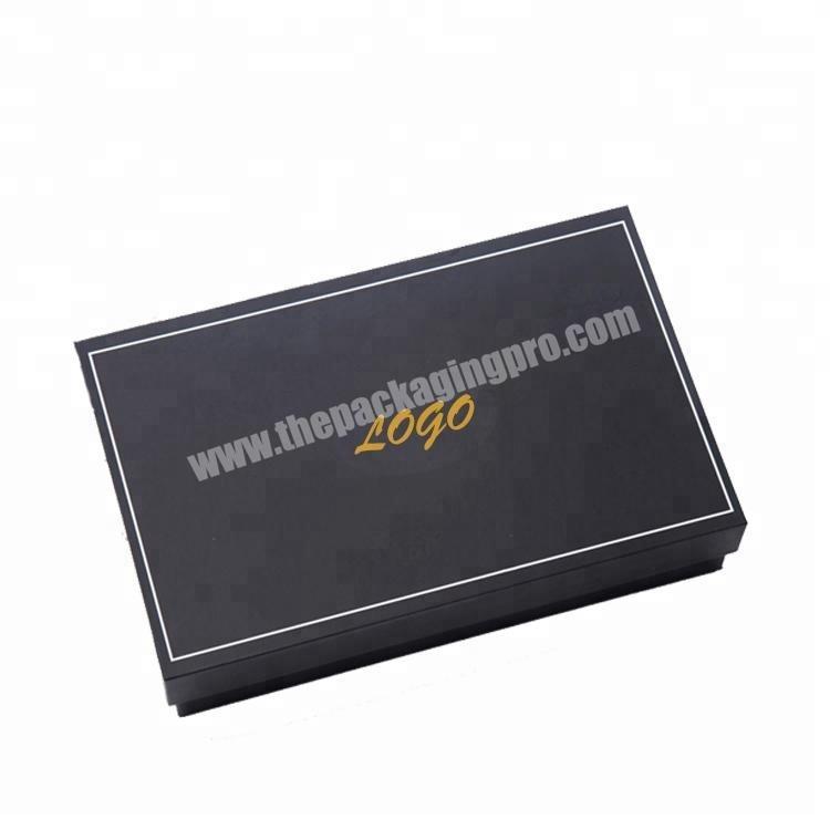 Top quality black cardboard custom gift card box carton
