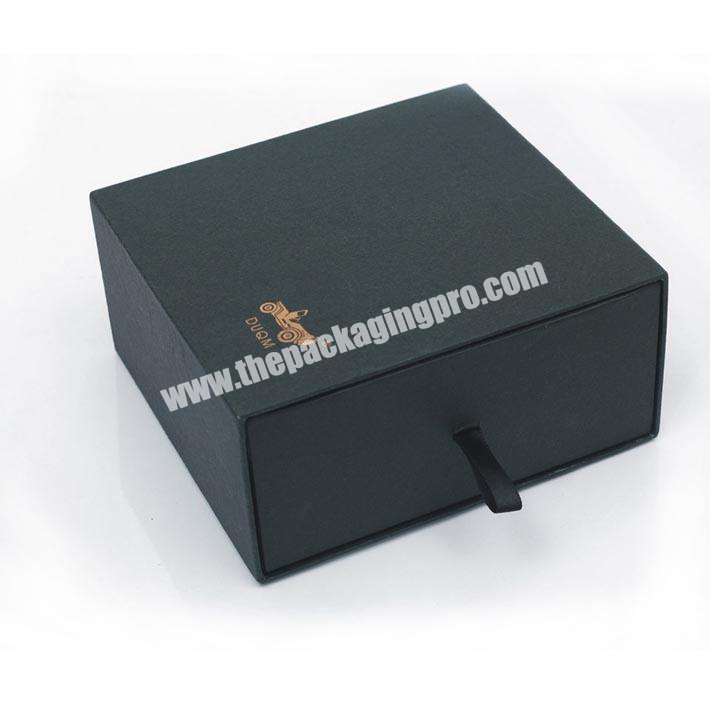 Top quality black slide drawer cardboard gift paper drawer box customized
