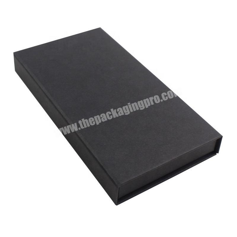 Top Quality Custom Black Wallet Packaging Box Gift Paper Box With Logo