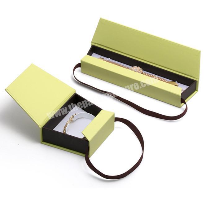 Top quality double door paper cardboard packing box for jewelry earring necklace packaging