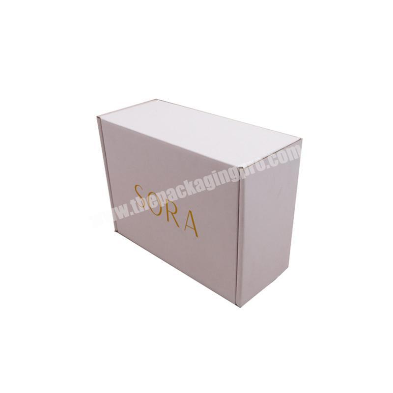 Top quality hot sale white corrugated mailer box logo