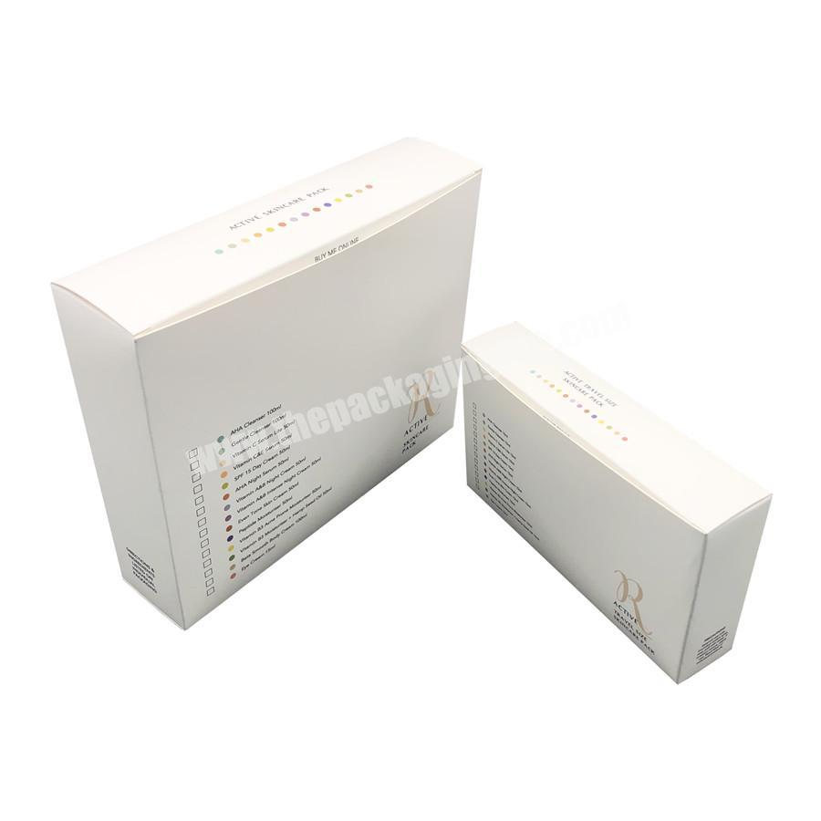 top quality hot sale white cosmetics box package