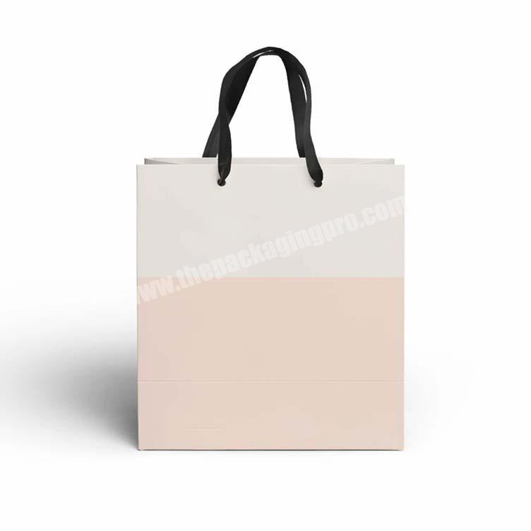 Top Quality Kraft Packaging Paper Bags With Ribbon Handles Manufacturer