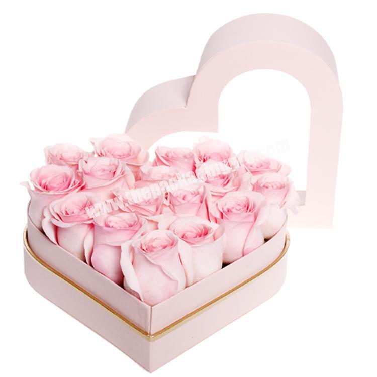 Top quality waterproof cardboard heart shaped flower gift box hat boxes for flowers luxury