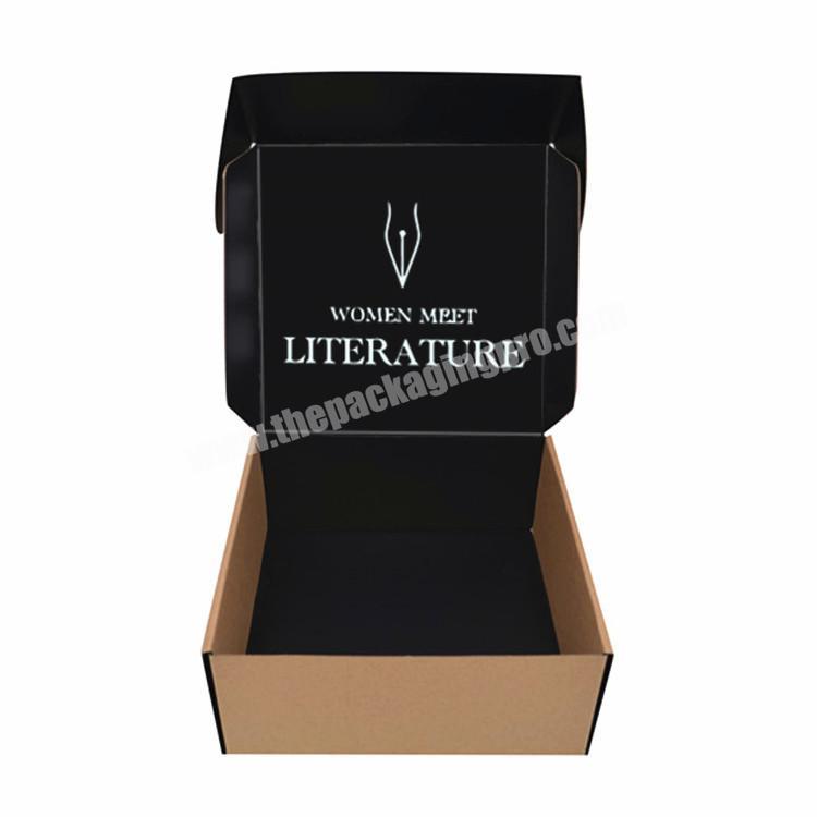 Top Sales Custom Logo Printing Eco Friendly Kraft Paper Boxes Hair Extension Mailer Shipping Delivery Box Corrugated Board Box