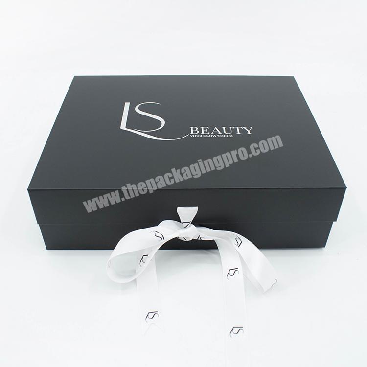 Top Selling Luxury black cardboard magnetic book box for beauty products