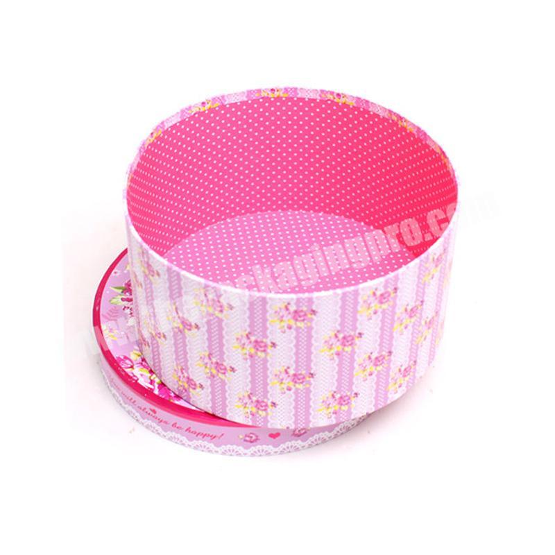 Trade assurance hot sales best quality pink cardboard round tube cylindrical gift box