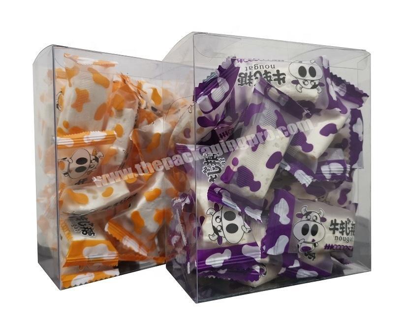 Transparent Plastic Packaging Foldable PVC Boxes For Candy Packaging