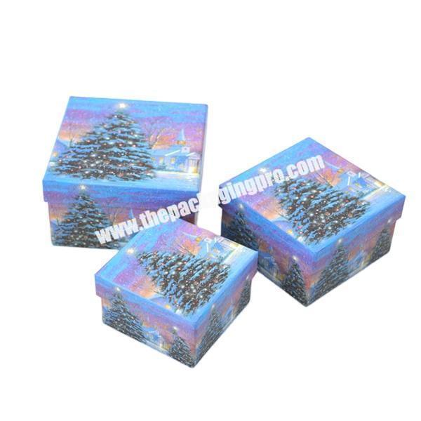 tree christmas countdown gift boxes rectangle with lid