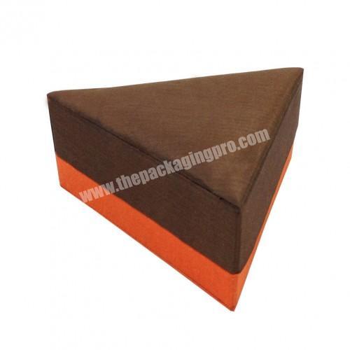 Triangle Top Closure Brown Kraft Folding Boxes for Tea Packaging