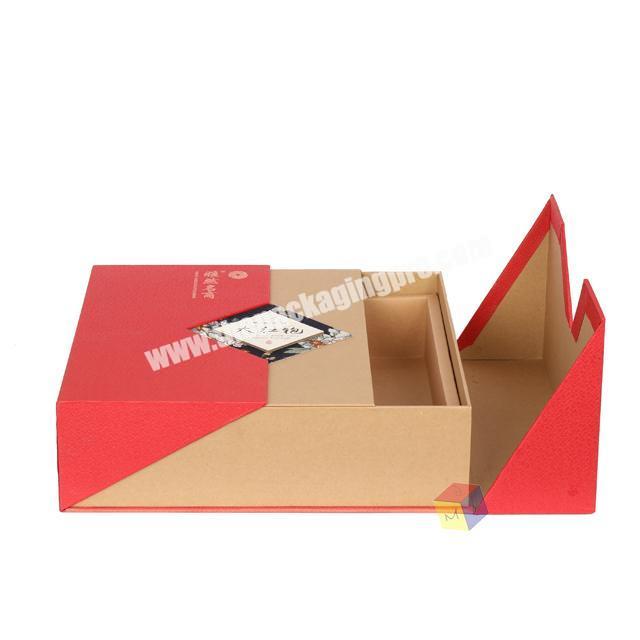 two door open fancy tea cardboard box packaging