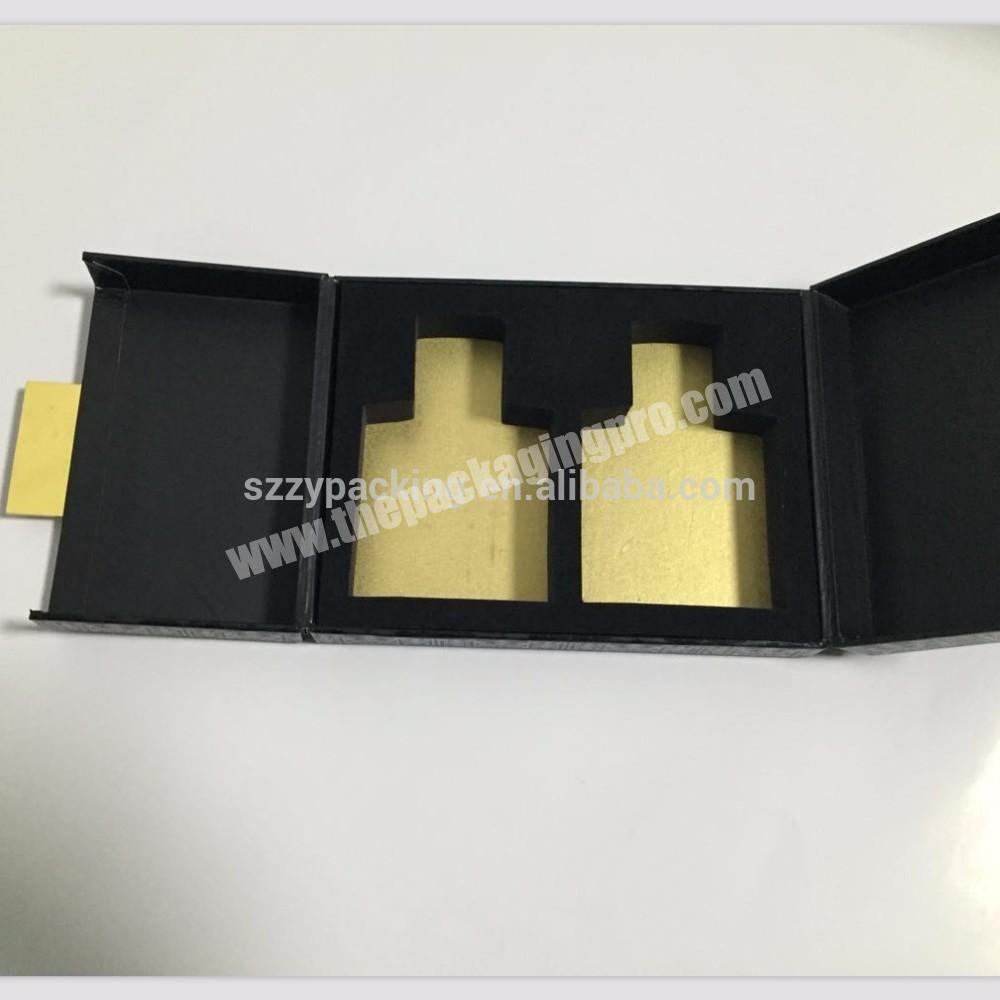 Two way opening small perfume box gift box with magnetic lid