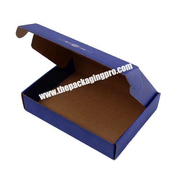 Unique colored corrugated paper clothing packaging mailer box custom shipping box