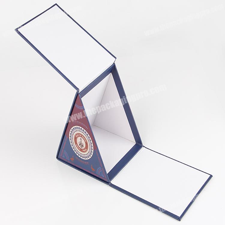 Unique fancy custom triangle shaped chocolate candy biscuit packaging gift box