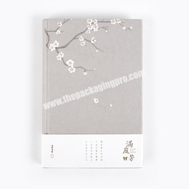 Unique Flowers Design A4 A5 Printed Paper Hard Cover Softcover Ruled Dotted Notebook Journal Agenda With Logo UV Printing