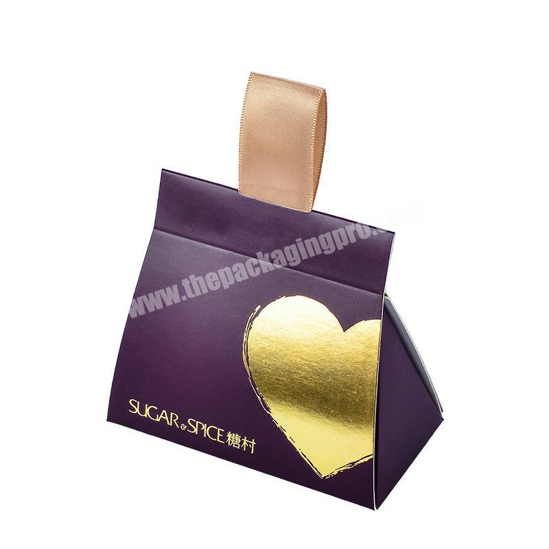 Unique Triangle Packing Bag with Ribbon Handle for Gift Packaging