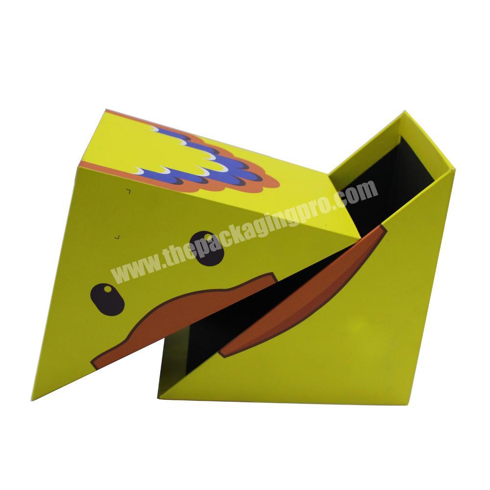 Unique yellow-billed duck pattern box packaging cardboard custom printed