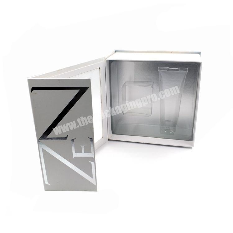 UV Printed PVC Window Paper Box With Folding Cover For Cosmetic Packaging