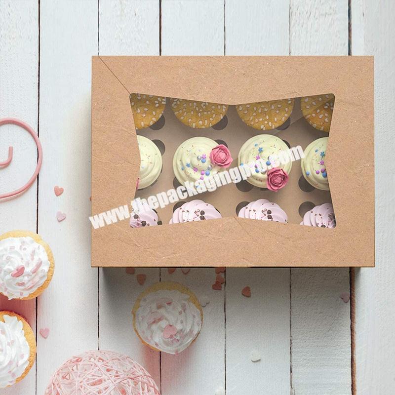 Valentine'S Day Gift Small Birthday Paper Boxes Customized Logo Rectangular Window Cake Box