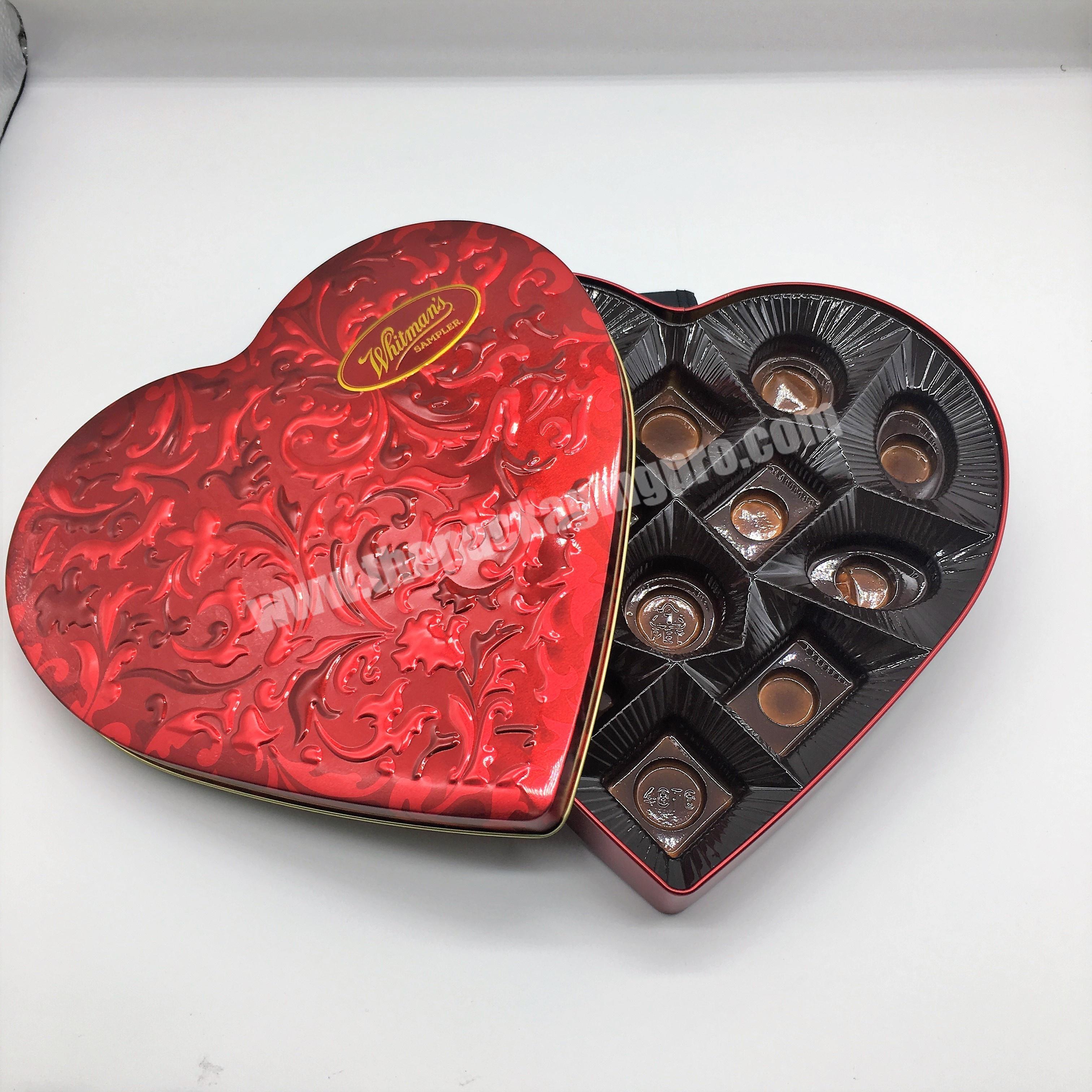 Valentine's Day heart shaped tin box